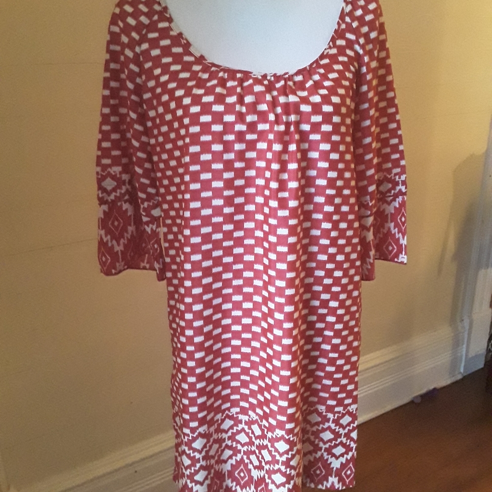 NWOT Kate & Lilly Red and White Boutique Dress